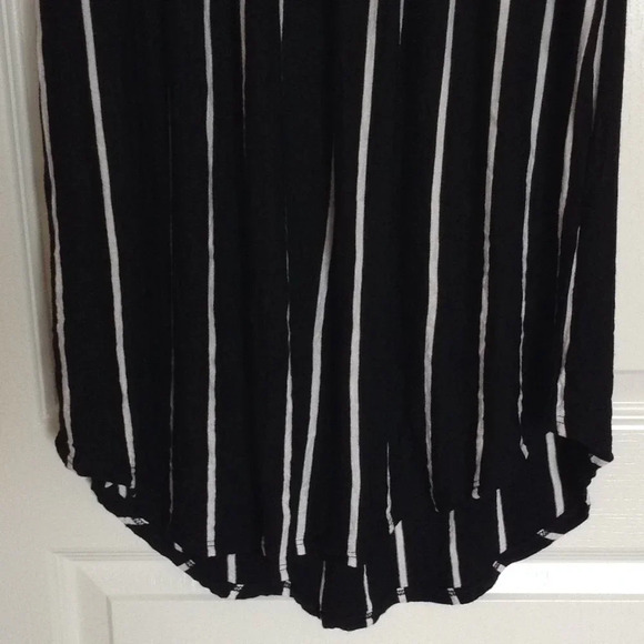 Bombom Midi Dress Size S Black White Stripes  Short Sleeve Knee Length - Picture 2 of 7